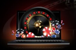 Online,Roulette,Games,Conceptual,3d,Illustration,With,Laptop,Computer,,Roulette