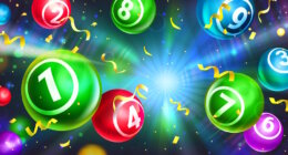 Realistic,Lotto,Balls,With,Lucky,Winning,Combination,Numbers.,Colourful,Round