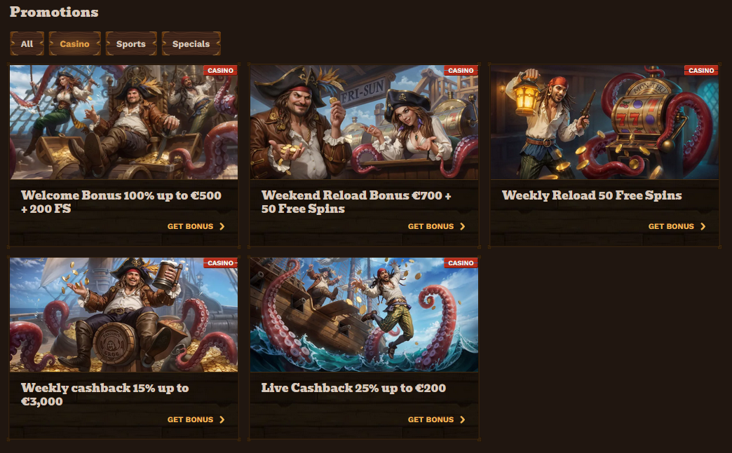 FatPirate娱乐场注册优惠